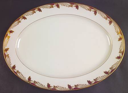 Essex Maroon (Smooth) 15" Oval Serving Platter