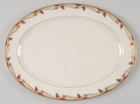 Essex Maroon (Smooth) 13" Oval Serving Platter