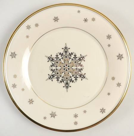 Eternal Christmas Accent Luncheon Plate