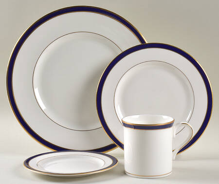 Federal Cobalt 4 Piece Place Setting