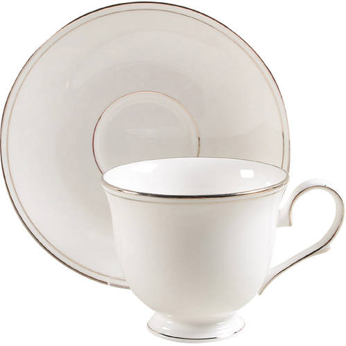 Federal Platinum Footed Cup & Saucer Set
