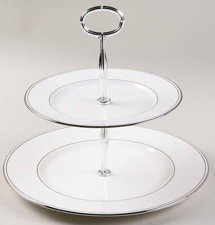 Federal Platinum 6 5/8"-10"  2 Tiered Serving Tray (Dp, Sp) HC