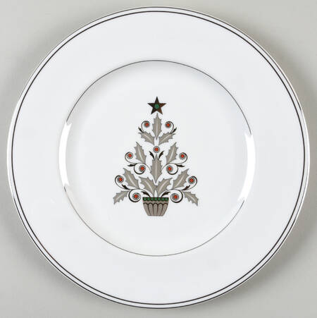 Federal Platinum Accent Luncheon Plate