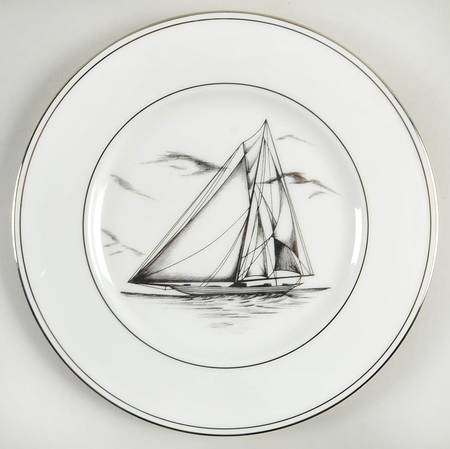 Federal Platinum Accent Luncheon Plate