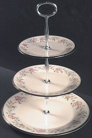 Flirtation 13 7/8"-14 1/4" 3-Tiered Serving Tray(DP,SP,BB) HC