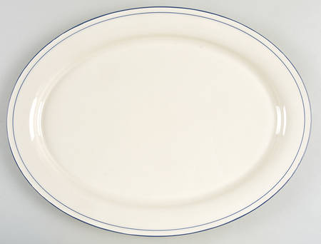 Blue Pinstripes (For the Blue) 14" Oval Serving Platter