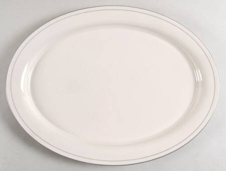 Grey Pinstripes (For the Grey) 14" Oval Serving Platter