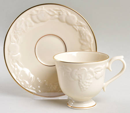 Fruits of Life Footed Cup & Saucer Set