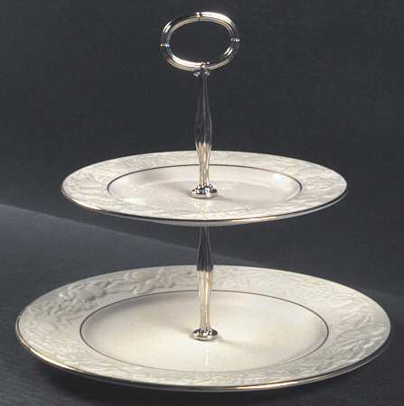 Fruits of Life 6 5/8"-10"  2 Tiered Serving Tray (Dp, Sp) HC