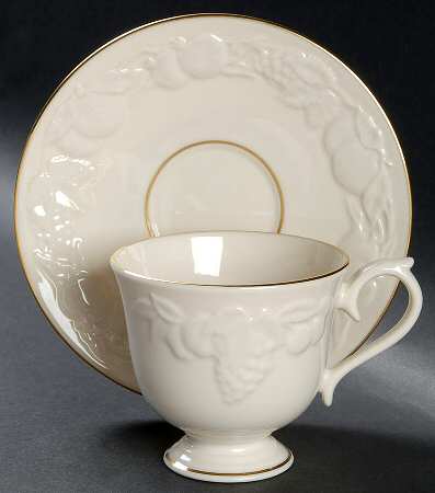 Fruits of Life Footed Cup & Saucer Set
