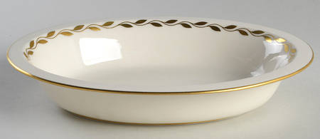 Golden Wreath 10" Oval Vegetable Bowl