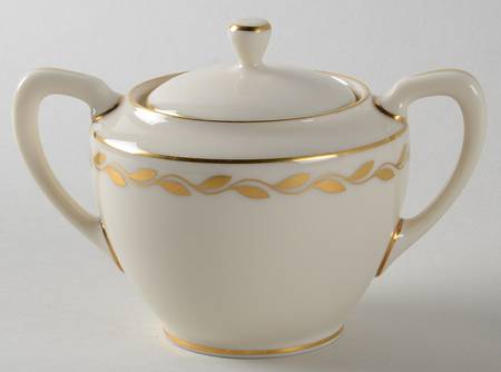 Golden Wreath Sugar Bowl & Lid