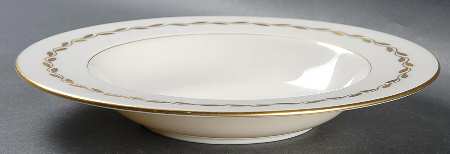 Golden Wreath Large Rim Soup Bowl