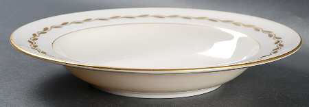 Golden Wreath Large Rim Soup Bowl