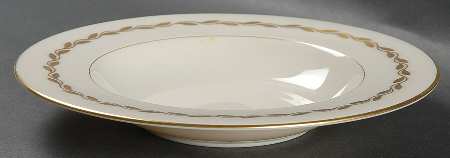 Golden Wreath Rim Soup Bowl