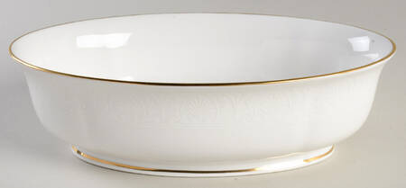 Hannah Gold 9" Oval Vegetable Bowl by Lenox
