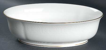Hannah Gold 9" Oval Vegetable Bowl