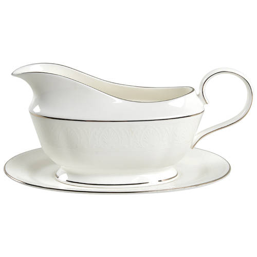 Hannah Platinum Gravy Boat & Underplate