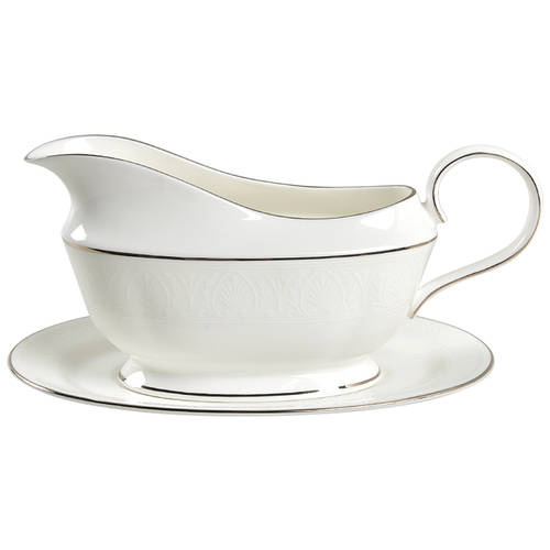 Hannah Platinum Gravy Boat & Underplate