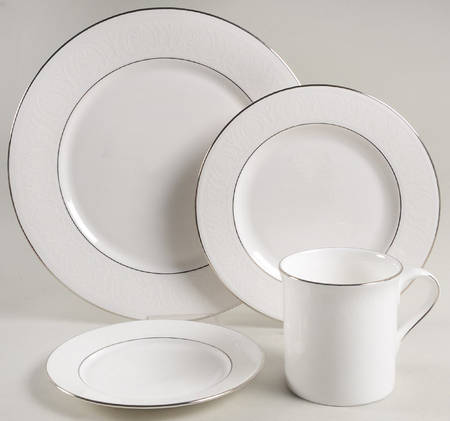 Hannah Platinum 4 Piece Place Setting