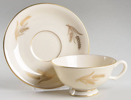 Harvest Footed Cup & Saucer Set