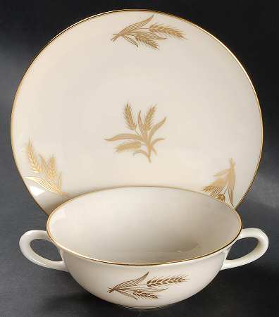 Harvest Flat Cream Soup Bowl & Saucer Set