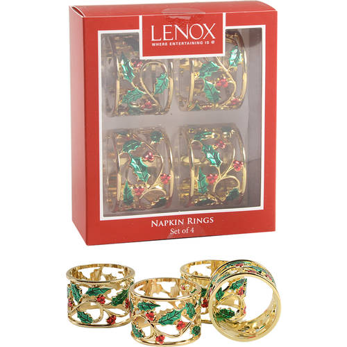Holiday (Dimension) Metal Napkin Ring - Set of 4