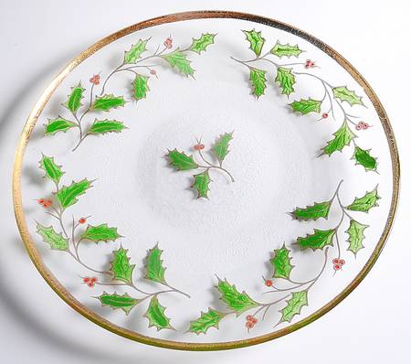 Holiday (No Plaid Ribbon) 15" Round Platter