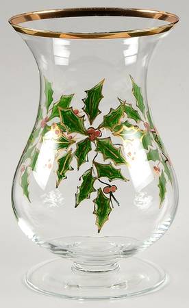 Holiday (No Plaid Ribbon) 9" 1 Piece Open Hurricane