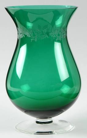 Holiday Gems Emerald 9" 1 Piece Open Hurricane/Vase