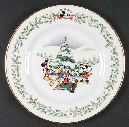 Holiday (Dimension) White Disney Accent Salad Plate