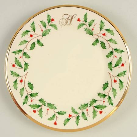 Holiday (Dimension) Accent Salad Plate Mono "H"