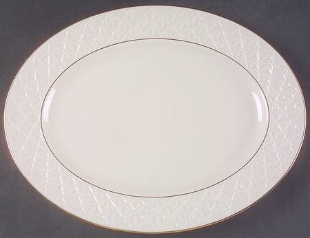Jacquard Gold 13" Oval Serving Platter