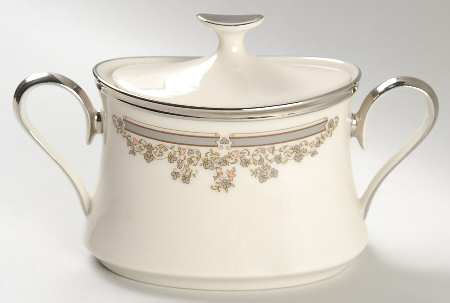Lace Point Sugar Bowl & Lid by Lenox