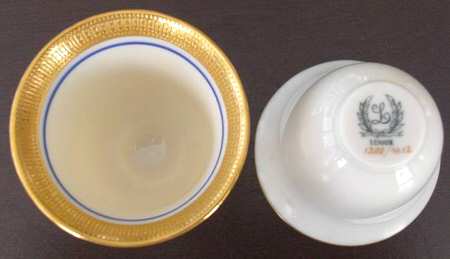 Lenox Liners (Cream, Gold Trim) Decoration #M12 Bell Shape Demitasse Liner