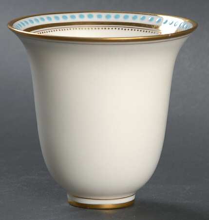 Lenox Liners (Cream, Gold Trim) Enamelled Bell Shape Demitasse Liner
