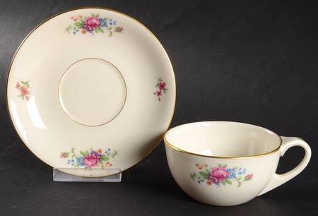 Lenox Rose Flat Cup & Saucer Set