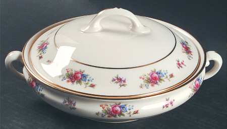 Lenox Rose Round Covered Vegetable by Lenox
