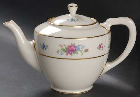 Lenox Rose Shape 1961 Teapot & Lid by Lenox