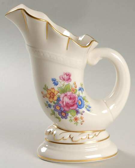 Lenox Rose 6" Horn of Plenty Vase