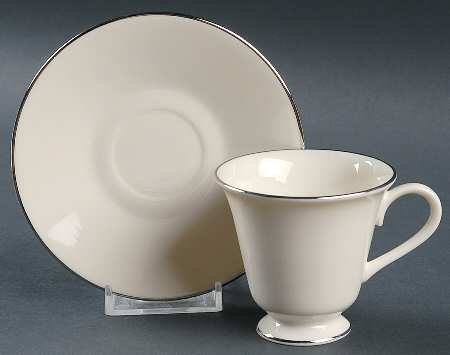 Maywood (No Design) Footed Demitasse Cup & Saucer Set