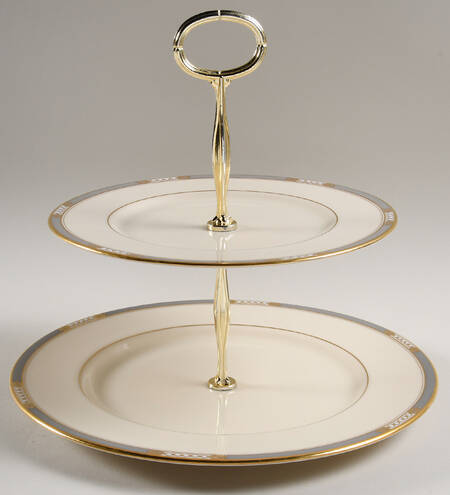 McKinley 6 5/8"-10"  2 Tiered Serving Tray (Dp, Sp) HC