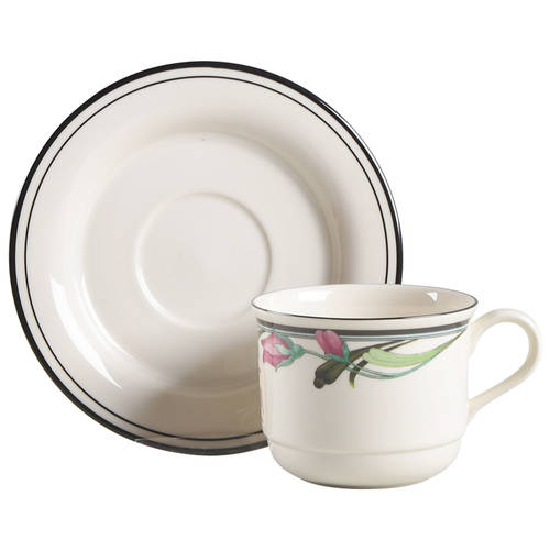Flat Cup & Saucer Set