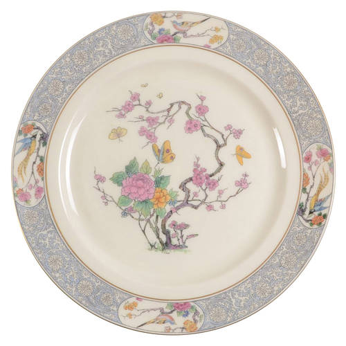 Ming-Birds (Older, Cream, Black Green Stamp) by Lenox