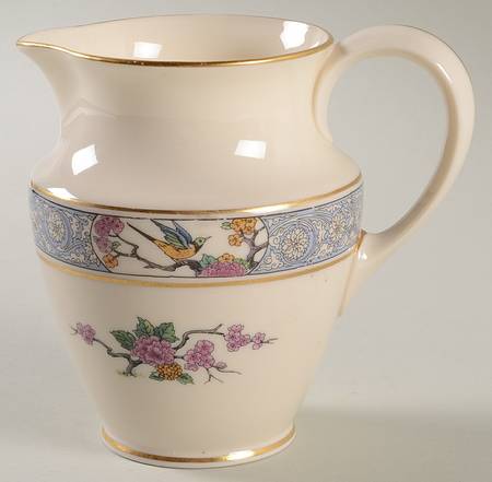 Ming-Birds (Older, Cream, Black Green Stamp) 16 Oz Jug