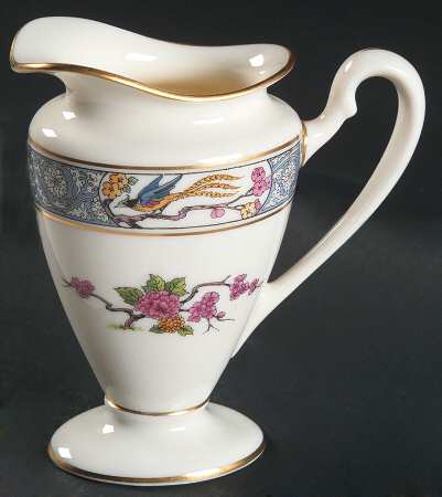 Ming-Birds (Older, Cream, Black Green Stamp) Shape 744 Creamer
