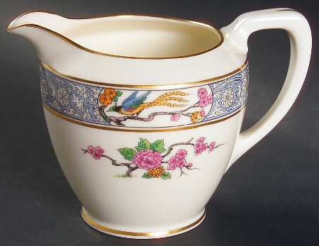 Ming-Birds (Older, Cream, Black Green Stamp) Shape 1963  Creamer