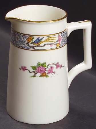Ming-Birds (Older, Cream, Black Green Stamp) 16 Oz Jug
