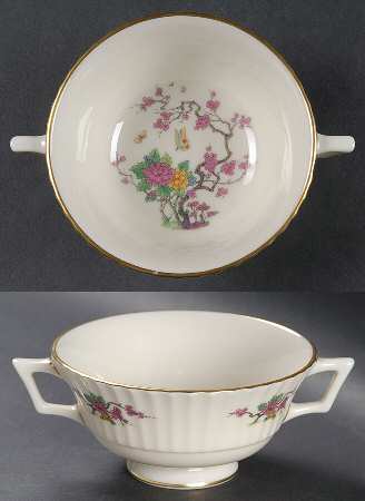 Ming Temple Footed Cream Soup Bowl