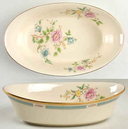 Morning Blossom 10" Oval Vegetable Bowl by Lenox